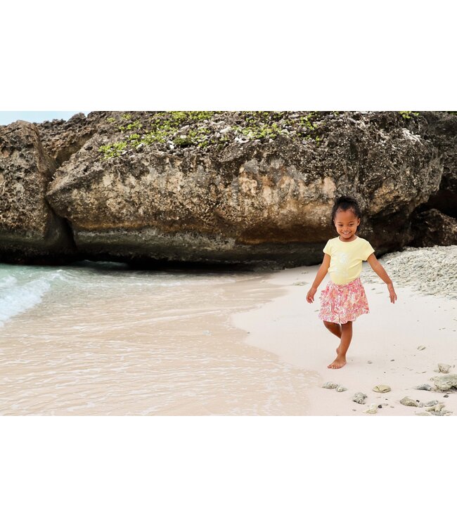 Quapi Meisjes rok - Brage - AOP bloemen wit