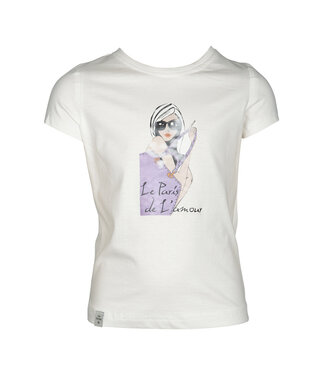 KIEstone Meisjes t-shirt - Isabel - off wit