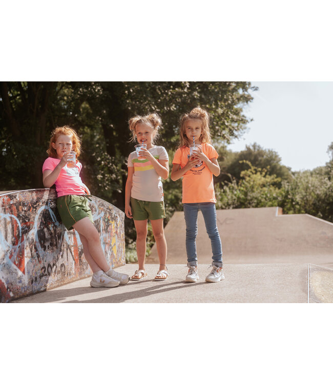 Tygo & Vito Meisjes sweat short - Peggy - Tropical groen