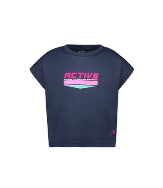 B.Nosy Meisjes t-shirt Active - Alise - Navy blauw