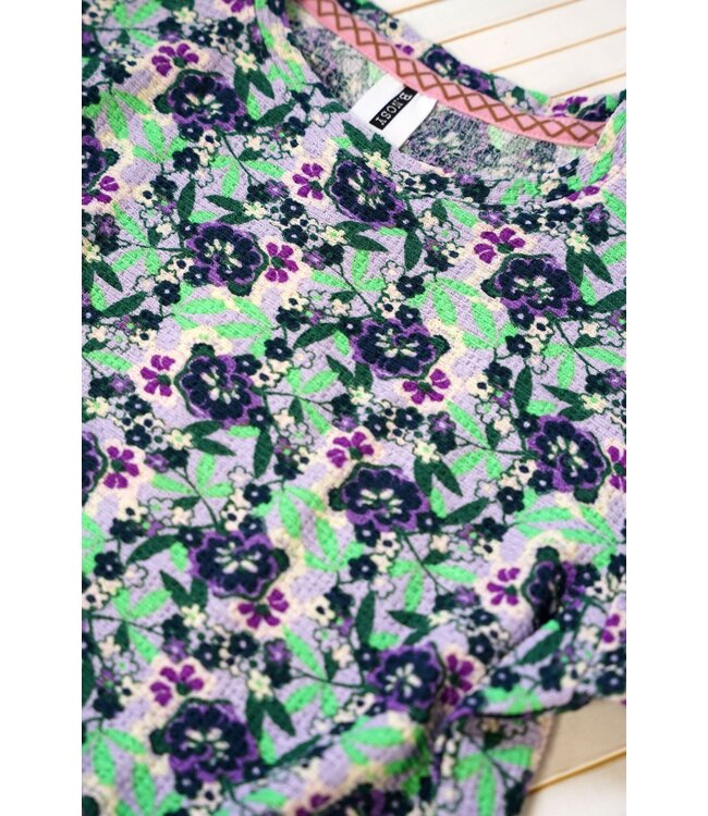 B.Nosy Meisjes t-shirt met knoop - Veerle - Vivid AOP