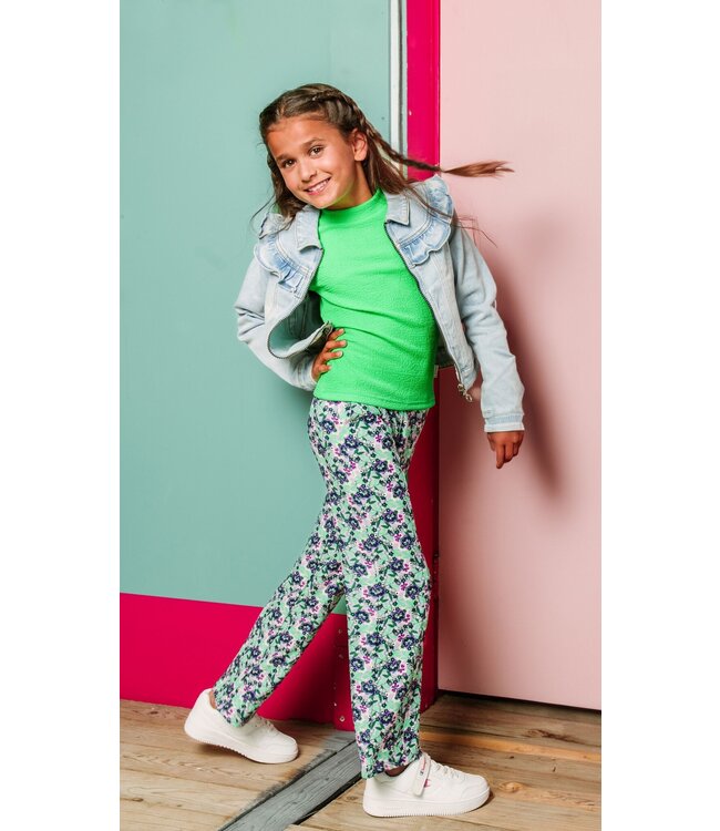 B.Nosy Meisjes t-shirt - Vajen - Helder groen