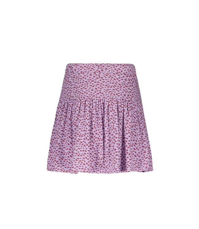 Like Flo Meisjes rok viscose crepe - Lilac stippen