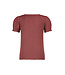 Like Flo Meisjes top rib met knoopjes - Plum