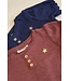 Like Flo Meisjes top rib met knoopjes - Plum