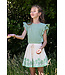 NoNo Meisjes t-shirt smock - Kety - Sage groen