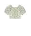 NoNo Meisjes blouse floral - Tomas - Spring groen