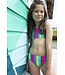 Just Beach Meisjes reversibel bikini sportief - Caramel zebra
