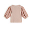 NoBell Meisjes top rib met puffy mouw - Kylia Melange - Zand blush