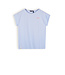 NoBell Meisjes t-shirt met knoop - Kasis - Satijn blauw