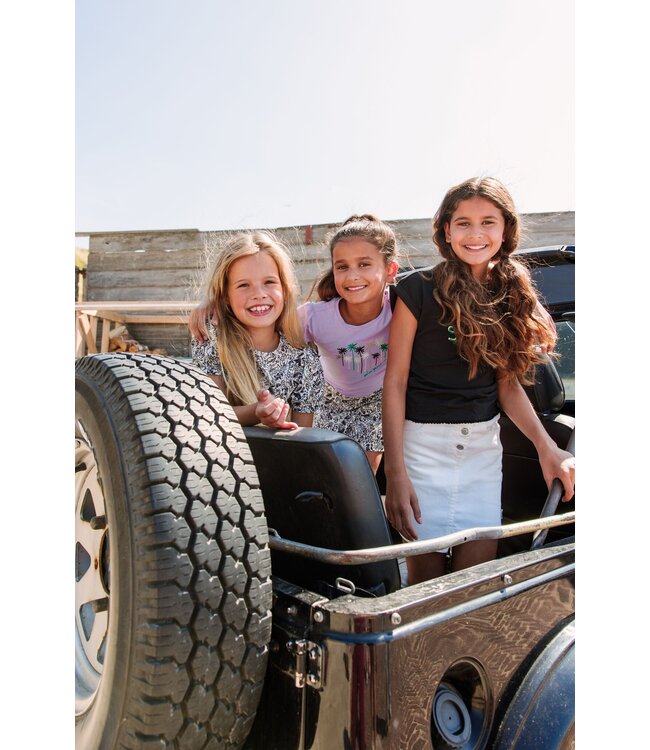 B.Nosy Meisjes t-shirt - Milou - Magic palm AOP