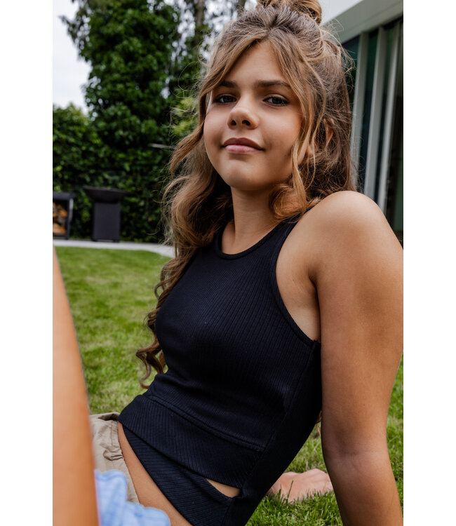 LOOXS 10sixteen Meisjes top mouwloos - Zwart