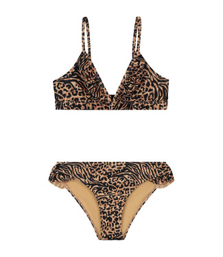 Shiwi Meisjes bikini triangel - Blake - Beige mixed animal