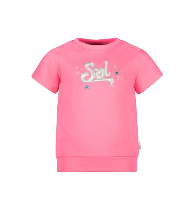 B.Nosy Meisjes sweater - Elin - Fluor roze