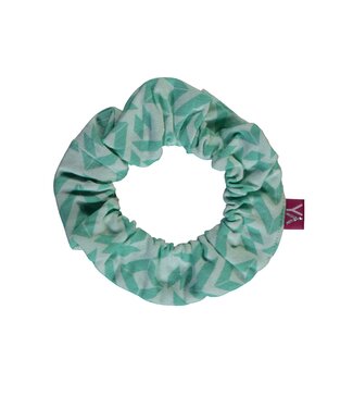 MAYCE Meisjes scrunchie - Mint groen AOP