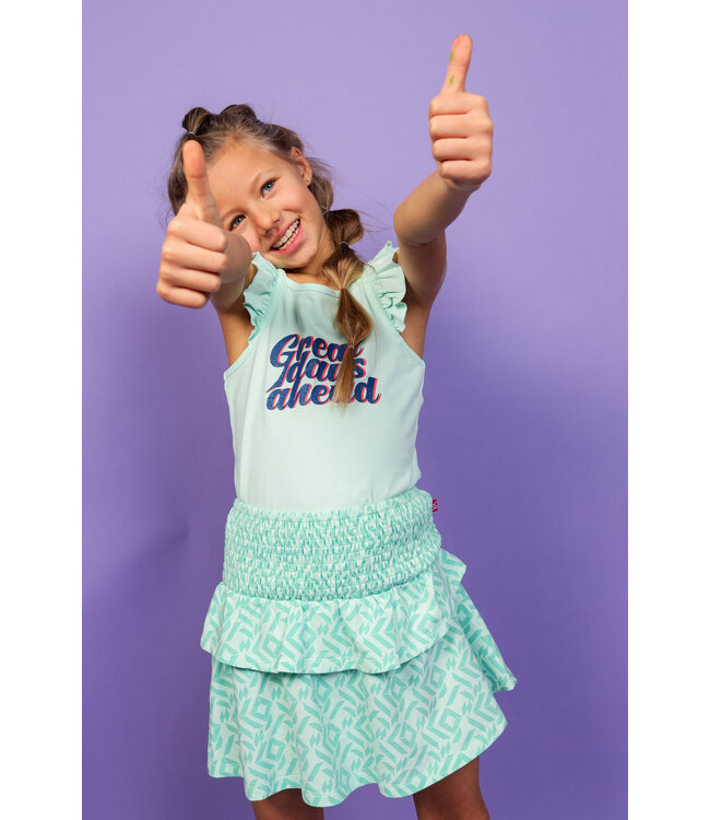 MAYCE Meisjes rok - Mint groen AOP