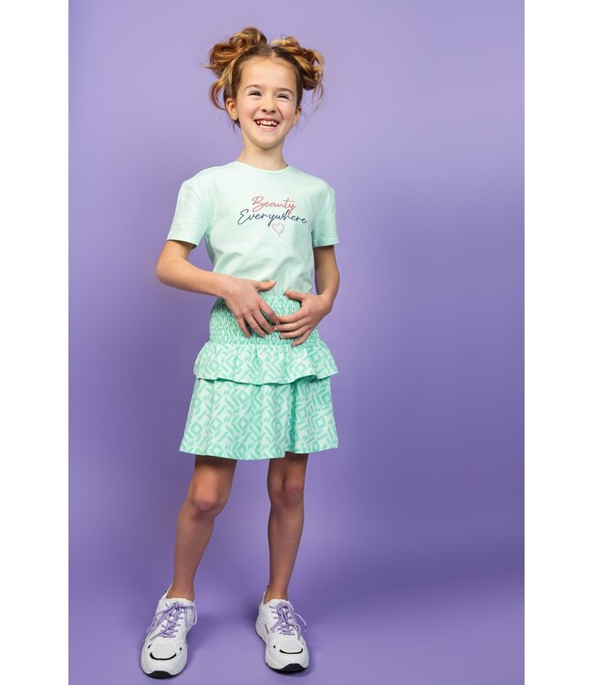 MAYCE Meisjes rok - Mint groen AOP