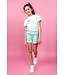 MAYCE Meisjes sweat short - Mint groen AOP