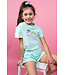 MAYCE Meisjes sweat short - Mint groen AOP