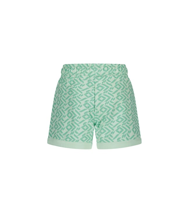 MAYCE Meisjes sweat short - Mint groen AOP