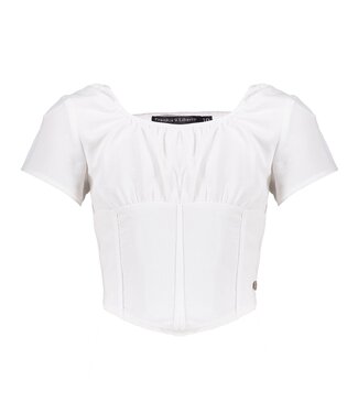 Frankie & Liberty Meisjes blouse - Nika - Bright White