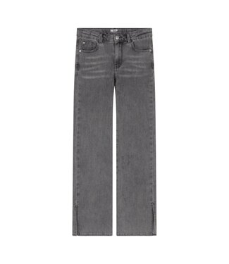 Indian Blue Jeans Meisjes jeans broek wide fit split - Licht grijs denim