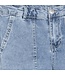 Indian Blue Jeans Meisjes jeans broek cargo wide fit - Licht blauw denim