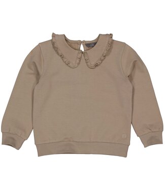 LEVV Little Meisjes sweater - Pixie - Donker taupe