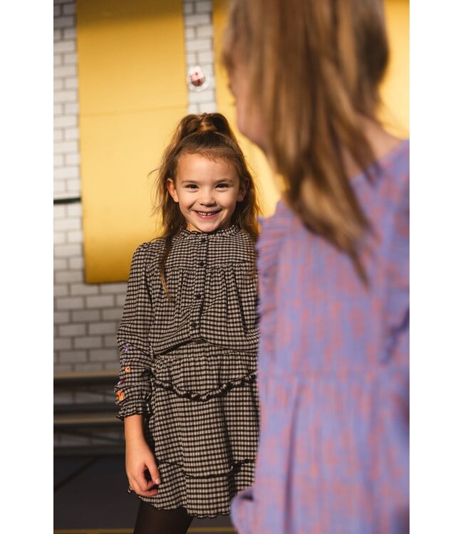 Quapi Meisjes rok - Domien - AOP Zand gestreept