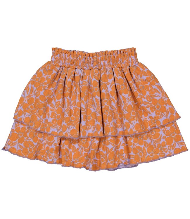 Quapi Meisjes rok - Donna - AOP Oranje bloemen