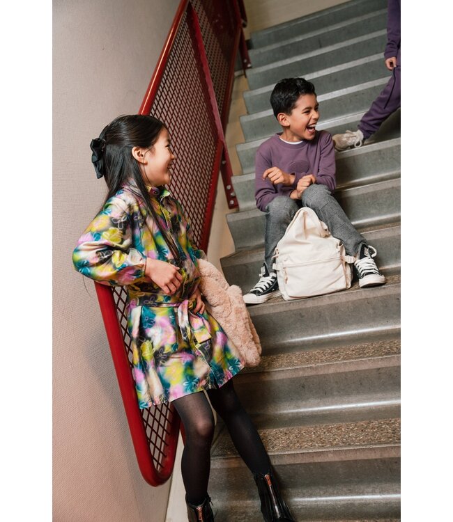 Quapi Meisjes jurk - Dana - AOP Groen bloemen