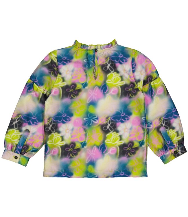 Quapi Meisjes shirt - Daylin - AOP Groen bloemen