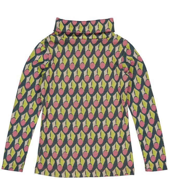 Quapi Meisjes sweater - Djenn - AOP Blauw grafisch