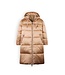 NoBell Meisjes winterjas lang puffer met capuchon - Baggo - Beige goud