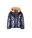 NoNo Meisjes winterjas met capuchon - Bee - Navy blauw