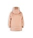 NoNo Meisjes reversibel winterjas halflang met capuchon - Baybee - Zand blush