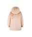 NoNo Meisjes reversibel winterjas halflang met capuchon - Baybee - Zand blush