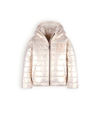 NoNo Meisjes winterjas met capuchon Btwist Pearled ivoor Kinderkleding tekoop