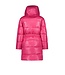 Le Chic Meisjes winterjas met riem en furry tas - Birdo - Tickle me roze