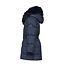 Le Chic Meisjes winterjas met capuchon en fur kraag - Bodette - Navy blauw