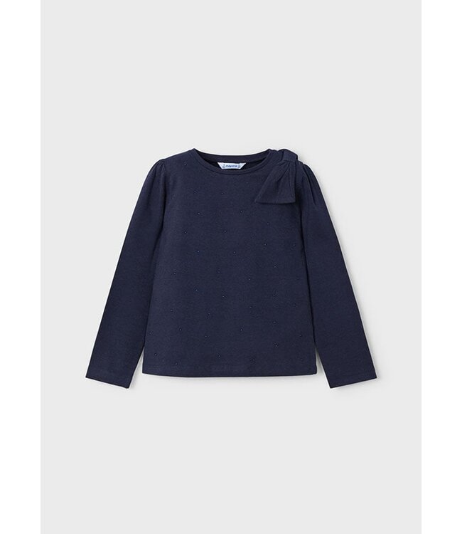 Mayoral Meisjes shirt lange mouw - Navy blauw