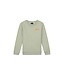 Malelions Sweater signature gestreept - Zeegras / Oranje