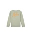 Malelions Sweater signature gestreept - Zeegras / Oranje
