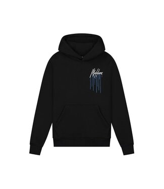 Malelions Hoodie painter - Zwart / Kobalt blauw