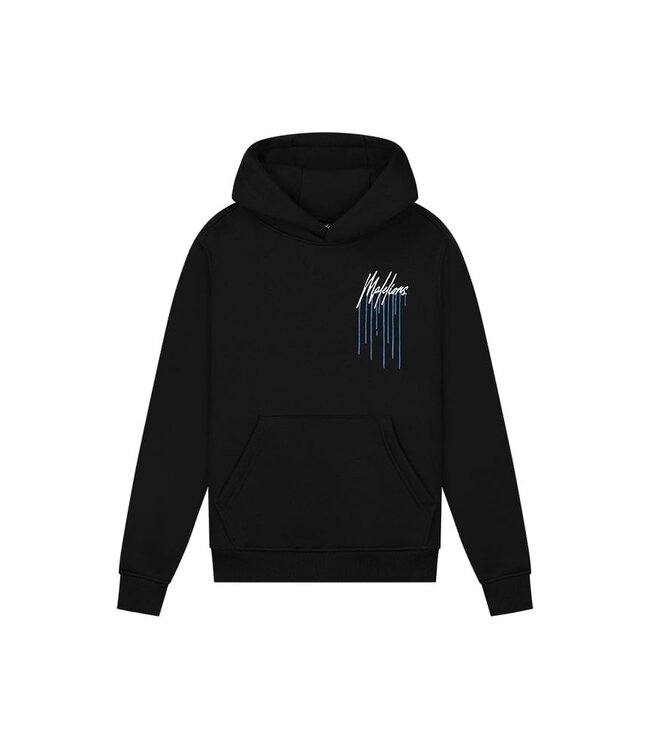 Malelions Hoodie painter - Zwart / Kobalt blauw