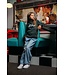 Malelions Hoodie graffiti split - Teal / Off wit