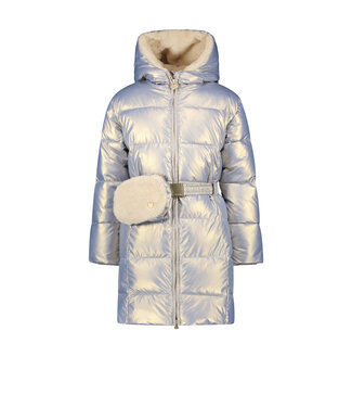 Le Chic Meisjes winterjas met riem en furry tas - Birdo - Arctic Sunrise