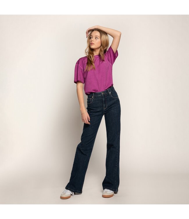 Frankie & Liberty Meisjes broek - Attitude Wide Leg - Dark Denim