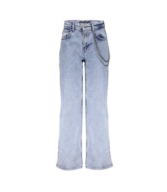 Frankie & Liberty Meisjes broek - Attitude Wide Leg Oversized - Snow Wash Denim