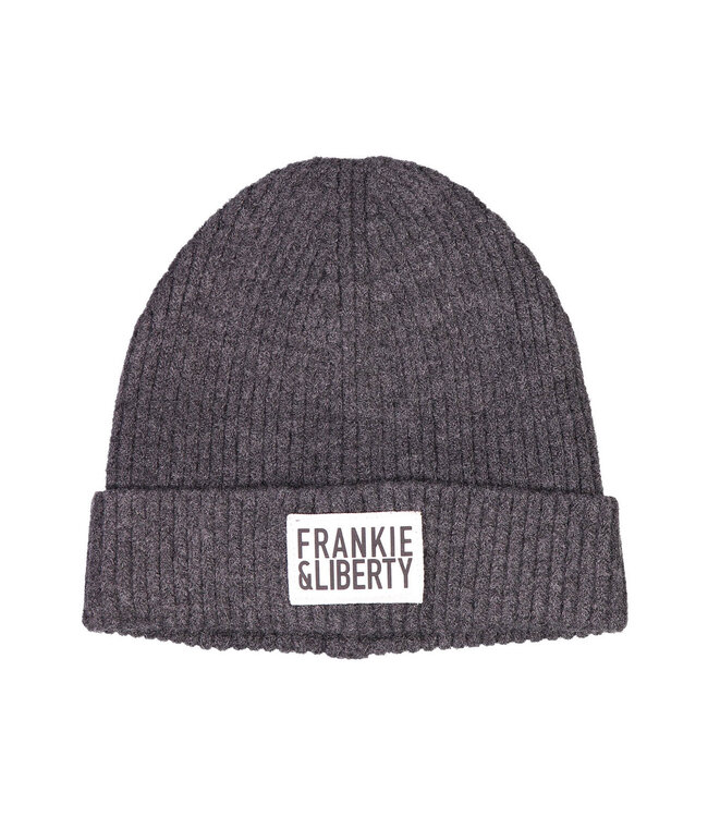 Frankie & Liberty Meisjes beanie - Pepper - 04.4 Dark Warm Grey